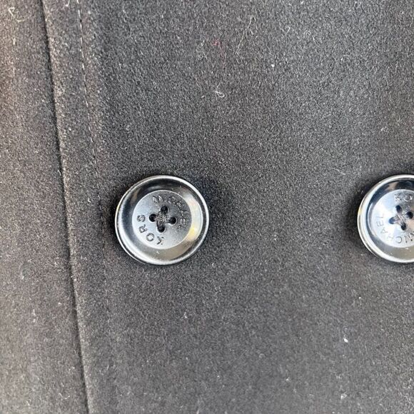 Michael Kors Black Double Breasted Wool Blend Classic Pea Coat Size XL - Picture 8 of 11